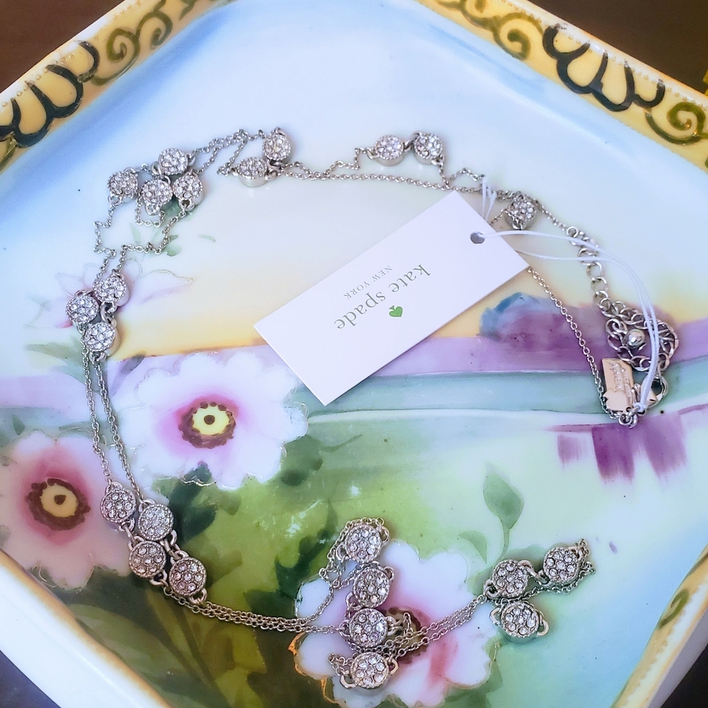 - Kate spade long silver  necklace